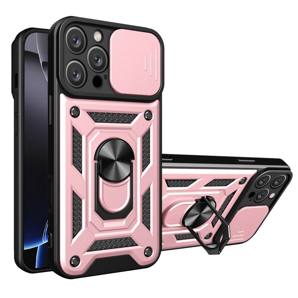 Fodral för Apple iPhone 16 Pro, Techsuit, CamShield, Rosa