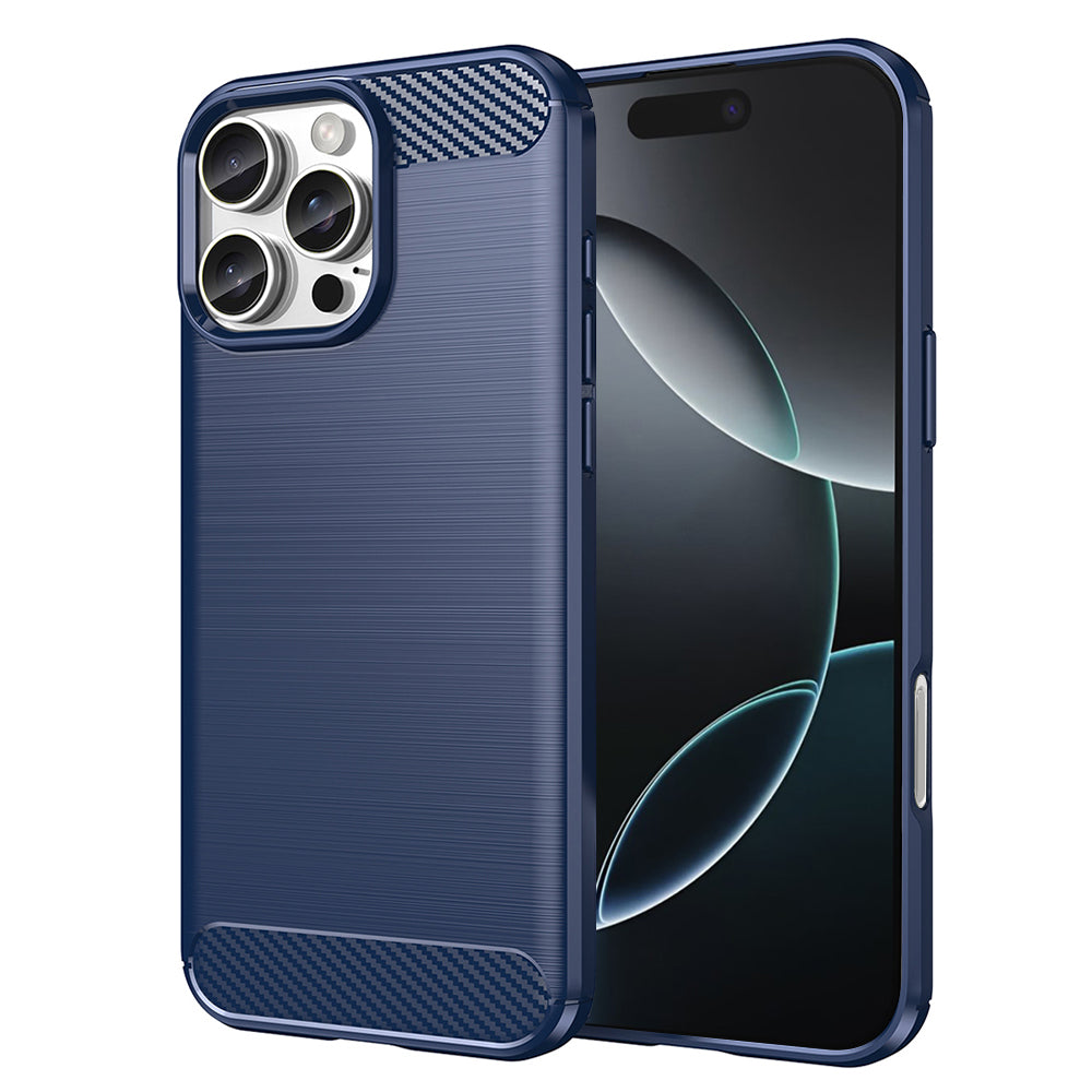 Fodral för Apple iPhone 16 Pro, Techsuit, Kolfiber, Blå