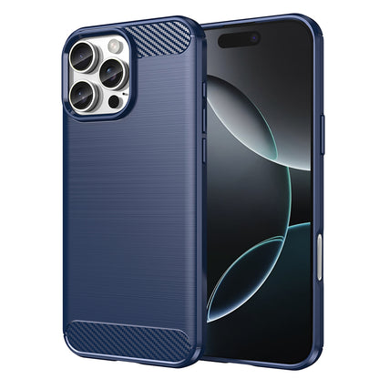 Fodral för Apple iPhone 16 Pro, Techsuit, Kolfiber, Blå