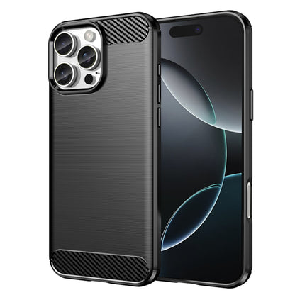 Fodral för Apple iPhone 16 Pro, Techsuit, Kolfiber, Svart
