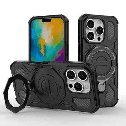 Fodral för Apple iPhone 16 Pro, Techsuit, Carbon Shield Pro, Svart
