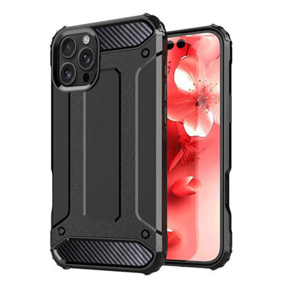 Fodral för Apple iPhone 16 Pro, Techsuit, Hybrid Armor, Svart