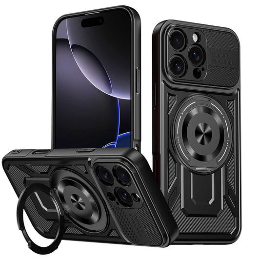 Fodral för Apple iPhone 16 Pro, Techsuit, RuggedCam, Svart