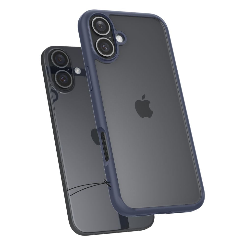 Skyddsfodral för Apple iPhone 16, Spigen, Ultra Hybrid, Marinblå