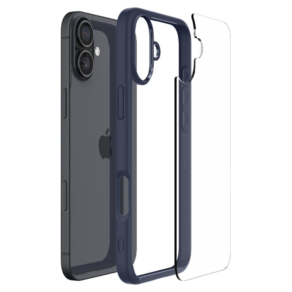 Skyddsfodral för Apple iPhone 16, Spigen, Ultra Hybrid, Marinblå