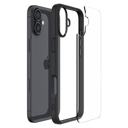 Skyddsfodral för Apple iPhone 16, Spigen, Ultra Hybrid, Mattsvart ACS08201