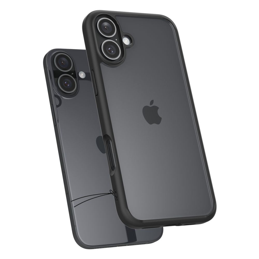Skyddsfodral för Apple iPhone 16, Spigen, Ultra Hybrid, Mattsvart ACS08201