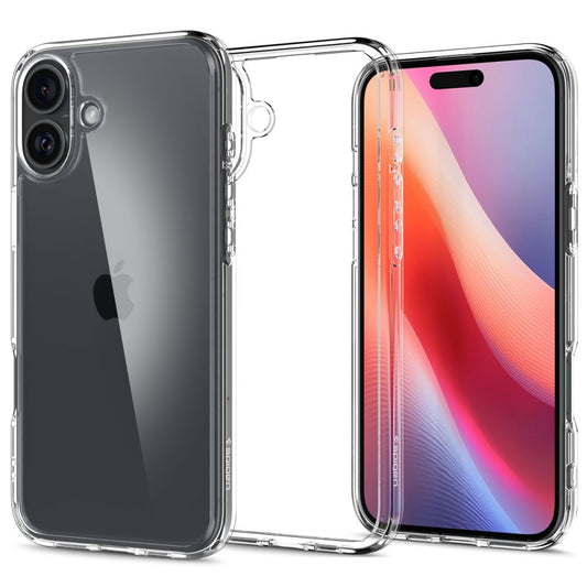 Fodral för Apple iPhone 16, Spigen, Ultra Hybrid, Transparent