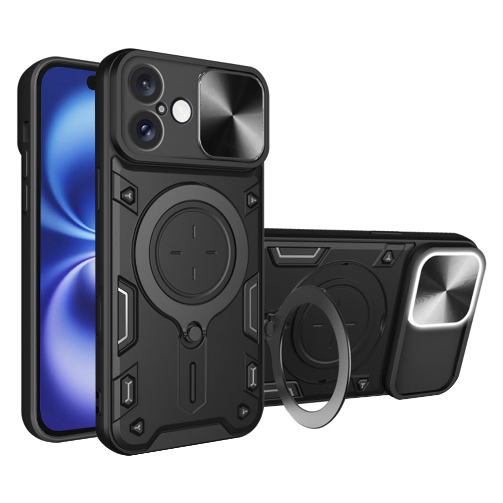 Fodral för Apple iPhone 16, Techsuit, CamGuard Pro, Svart