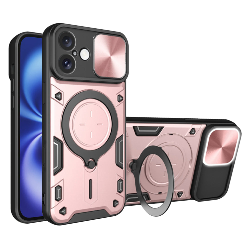 Fodral för Apple iPhone 16, Techsuit, CamGuard Pro, Roséguld