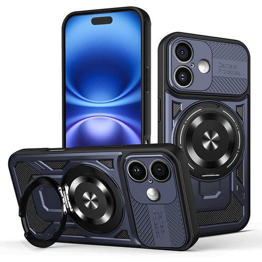 Fodral för Apple iPhone 16, Techsuit, RuggedCam, Blå