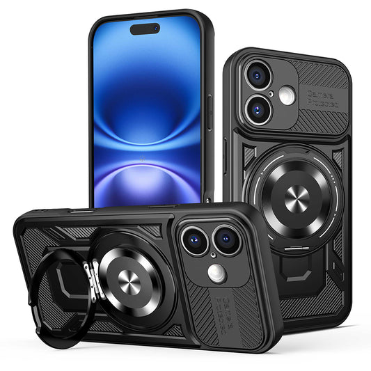 Fodral för Apple iPhone 16, Techsuit, RuggedCam, Svart