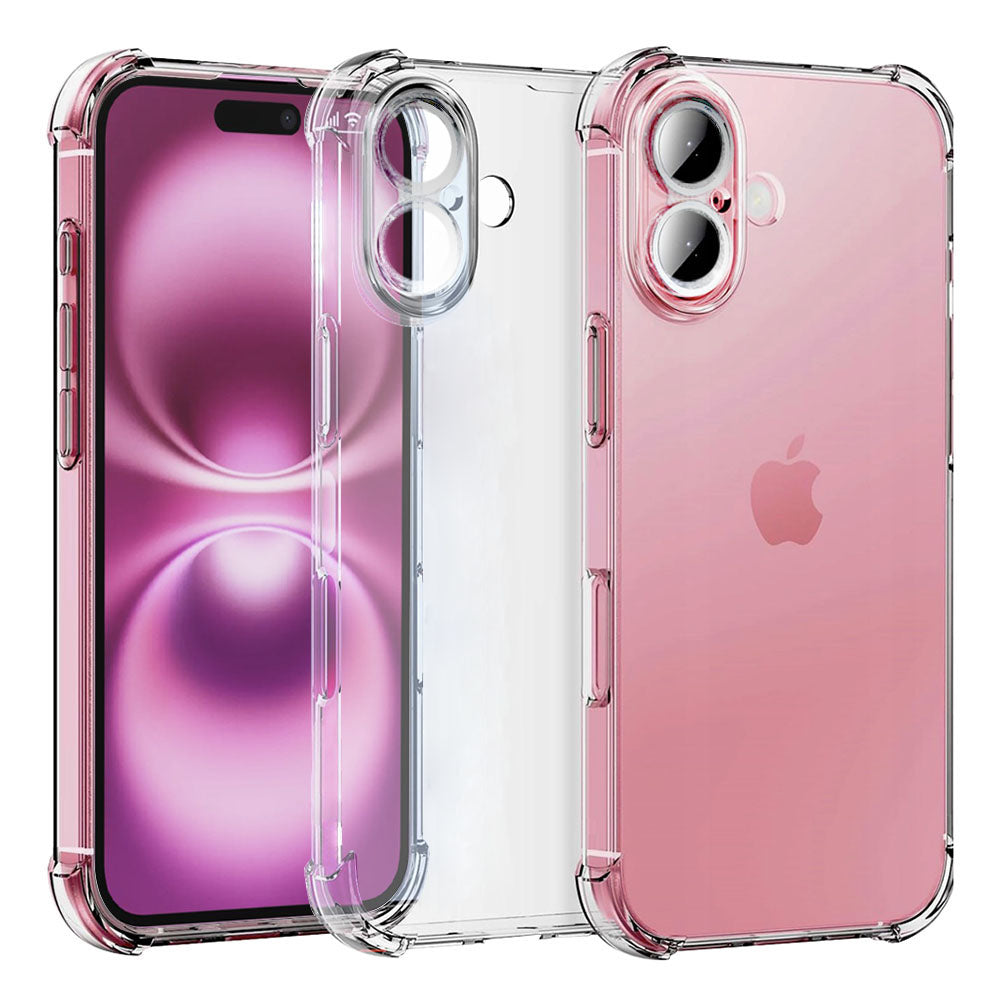 Fodral för Apple iPhone 16, Techsuit, Stötsäker Klar, Transparent