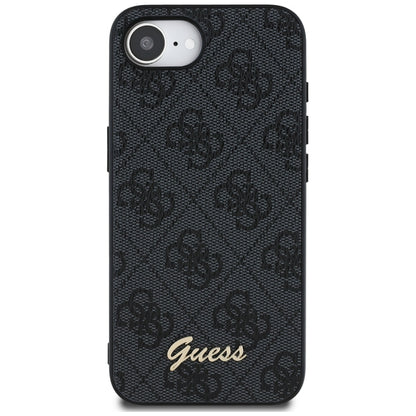 Case for Apple iPhone 16e, Guess, 4G Script Logo, Black