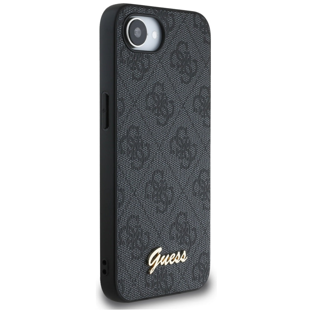 Case for Apple iPhone 16e, Guess, 4G Script Logo, Black