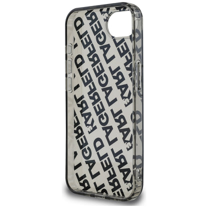 Skyddsfodral för Apple iPhone 16e, Karl Lagerfeld, IML Luxury Silver Fullover Logo, Silver