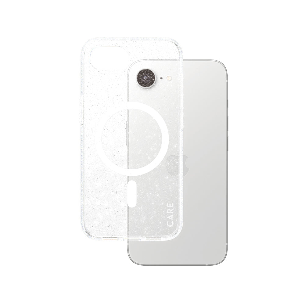 Skyddsfodral för Apple iPhone 16e, PanzerGlass, Care Urban Combat Star Lit, Transparent Vit