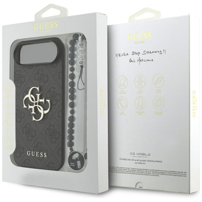 Skyddsfodral för Apple iPhone 17 Air, Guess, 4G Classic Logo med rem, Svart