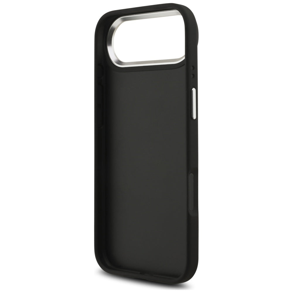 Skyddsfodral för Apple iPhone 17 Air, Guess, 4G Grained Big and Classic Logo, Svart Silver