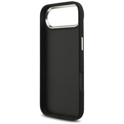 Skyddsfodral för Apple iPhone 17 Air, Guess, 4G Grained Big and Classic Logo, Svart Silver