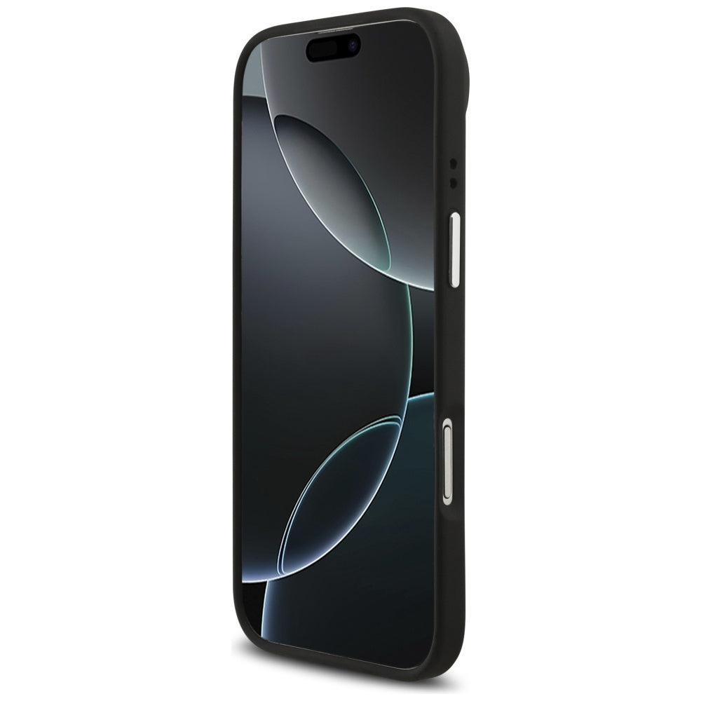 Skyddsfodral för Apple iPhone 17 Air, Guess, 4G Grained Big and Classic Logo, Svart Silver