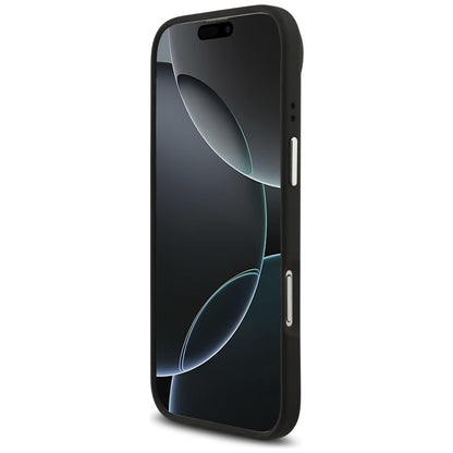 Skyddsfodral för Apple iPhone 17 Air, Guess, 4G Grained Big and Classic Logo, Svart Silver