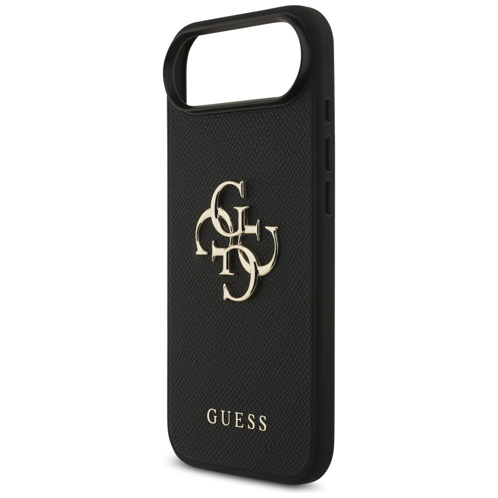 Fodral för Apple iPhone 17 Air, Guess, 4G Grained Big and Classic Logo, Svart
