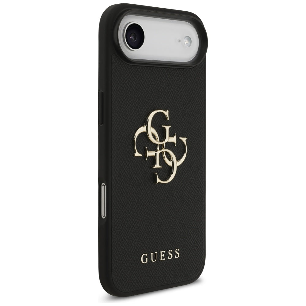 Fodral för Apple iPhone 17 Air, Guess, 4G Grained Big and Classic Logo, Svart