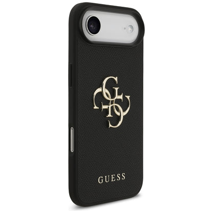 Fodral för Apple iPhone 17 Air, Guess, 4G Grained Big and Classic Logo, Svart