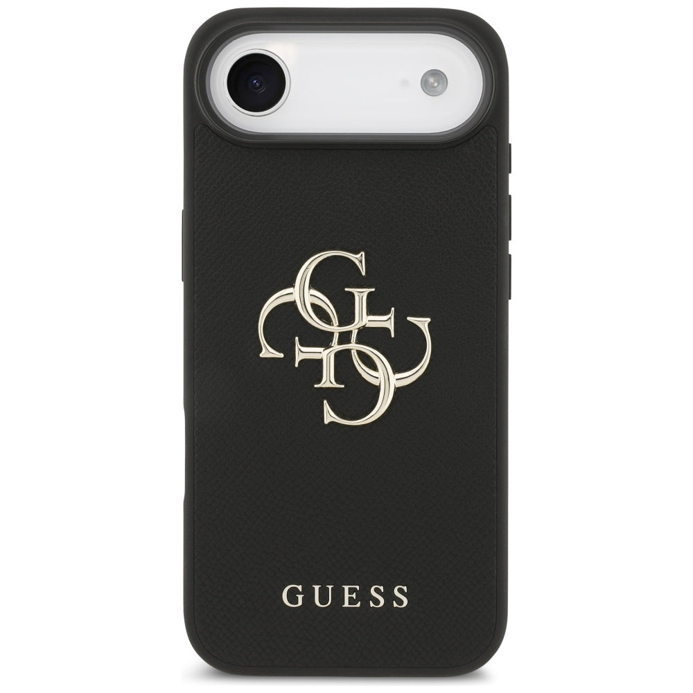 Fodral för Apple iPhone 17 Air, Guess, 4G Grained Big and Classic Logo, Svart