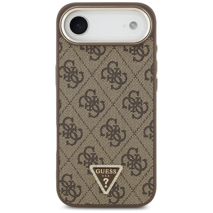 Fodral för Apple iPhone 17 Air, Guess, 4G Triangle Logo, Guldbrun