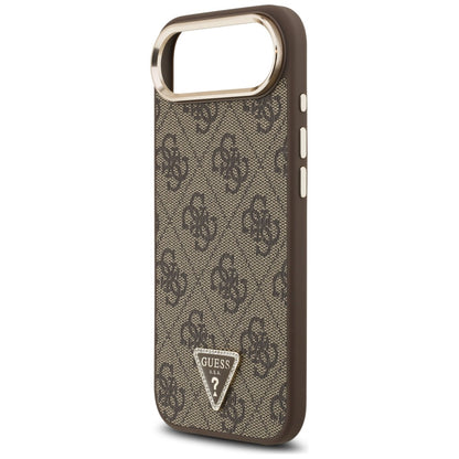 Fodral för Apple iPhone 17 Air, Guess, 4G Triangle Logo, Guldbrun