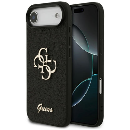 Skyddsfodral för Apple iPhone 17 Air, Guess, Fixed Glitter Big 4G, Svart