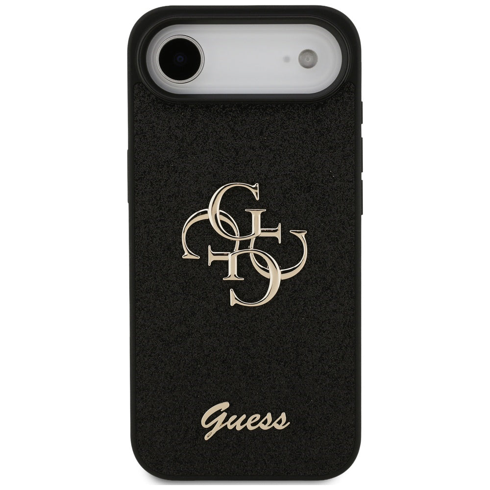 Skyddsfodral för Apple iPhone 17 Air, Guess, Fixed Glitter Big 4G, Svart