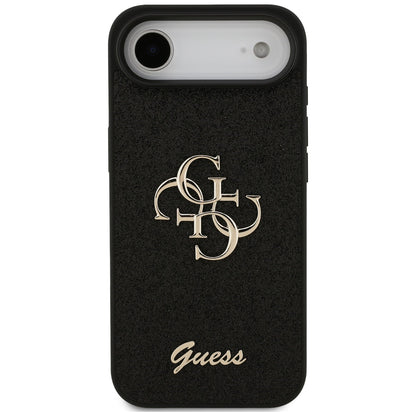 Skyddsfodral för Apple iPhone 17 Air, Guess, Fixed Glitter Big 4G, Svart