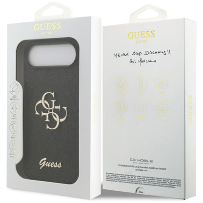 Skyddsfodral för Apple iPhone 17 Air, Guess, Fixed Glitter Big 4G, Svart