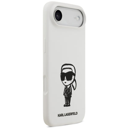 Skyddsfodral för Apple iPhone 17 Air, Karl Lagerfeld, Sketch and Logo Karl, Vit