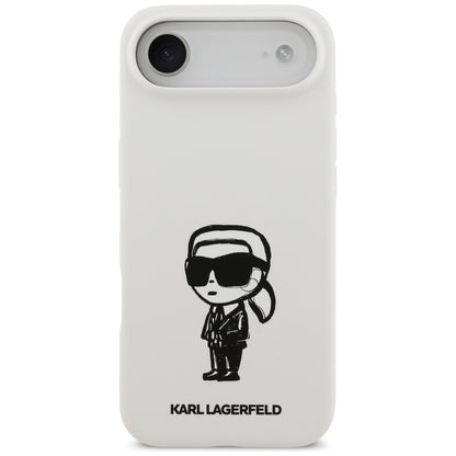 Skyddsfodral för Apple iPhone 17 Air, Karl Lagerfeld, Sketch and Logo Karl, Vit