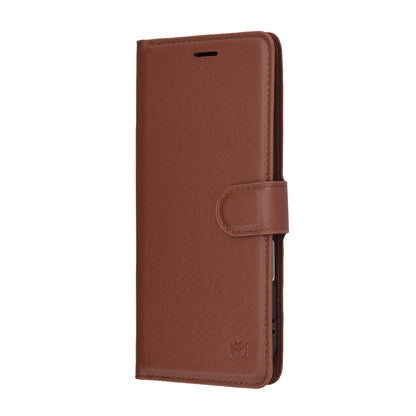 Fodral för Apple iPhone 17 Air, Techsuit, Leather Folio, Brun
