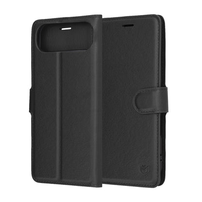 Fodral för Apple iPhone 17 Air, Techsuit, Leather Folio, Svart