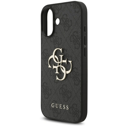 Fodral för Apple iPhone 17, Guess, 4G Classic Logo med rem, Svart
