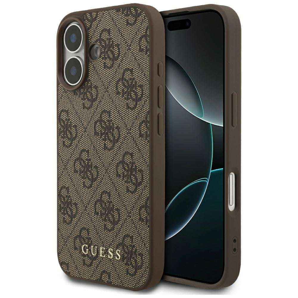 Fodral för Apple iPhone 17, Guess, 4G Classic, Brun