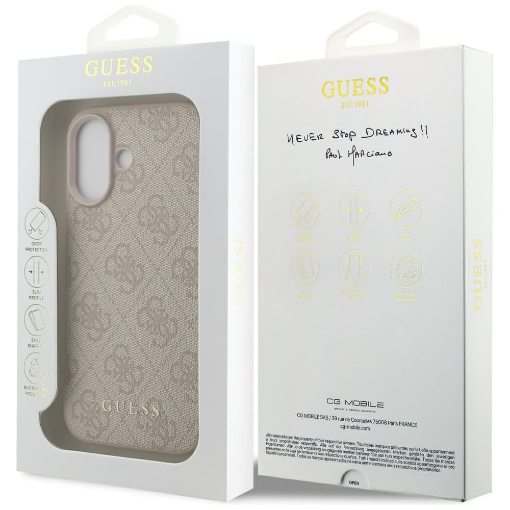 Fodral för Apple iPhone 17, Guess, 4G Classic, Rosa