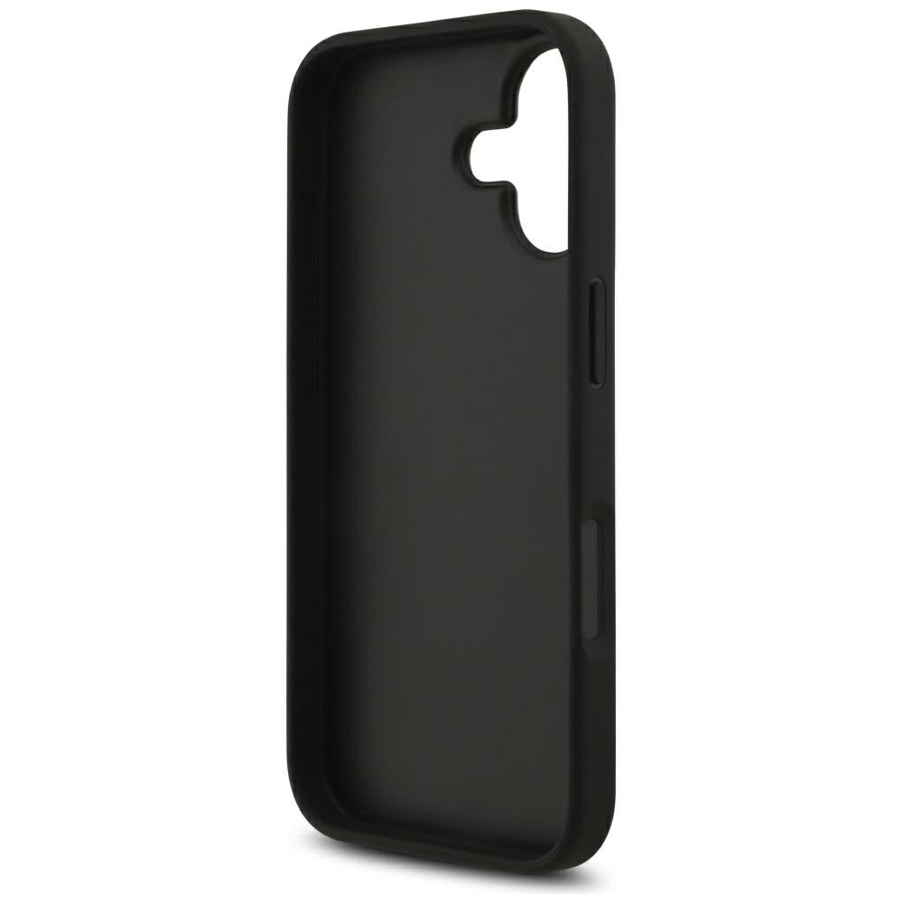 Fodral för Apple iPhone 17, Guess, 4G Grained Big and Classic Logo, Svart