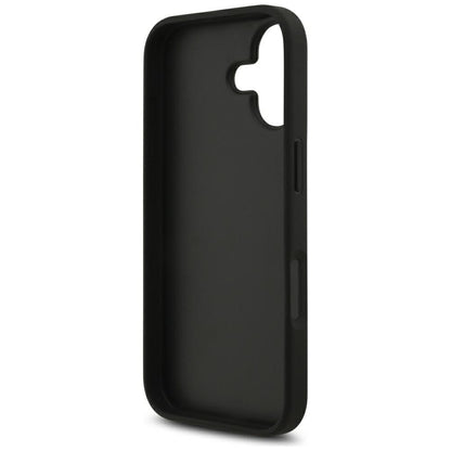Fodral för Apple iPhone 17, Guess, 4G Grained Big and Classic Logo, Svart