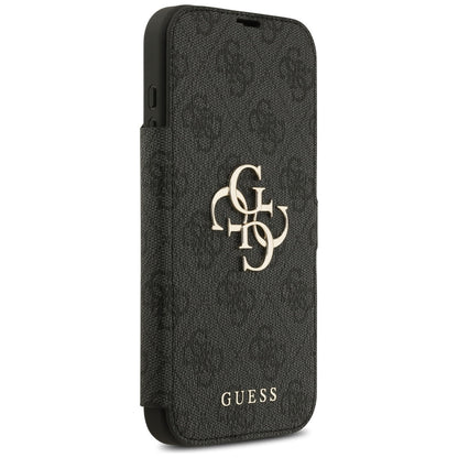 Fodral för Apple iPhone 17, Guess, 4G Metal Logo, Svart