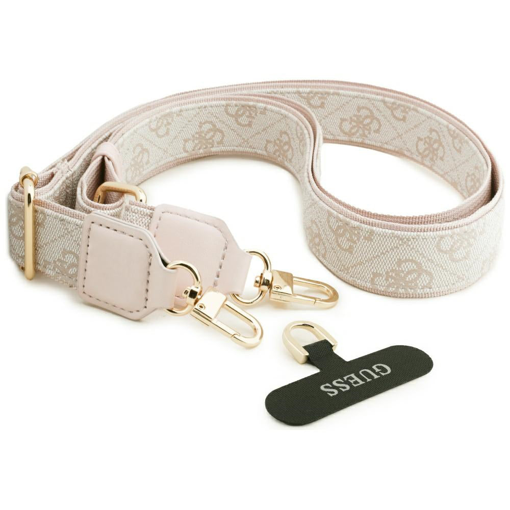 Skyddsfodral för Apple iPhone 17, Guess, 4G Strass Logo och Big Strap, Rosa