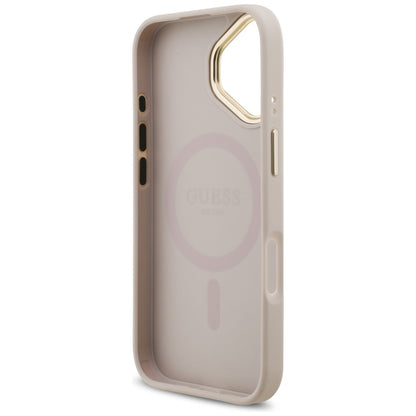 Skyddsfodral för Apple iPhone 17, Guess, 4G Strass Logo och Big Strap, Rosa