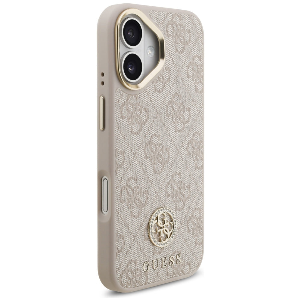 Skyddsfodral för Apple iPhone 17, Guess, 4G Strass Logo och Big Strap, Rosa