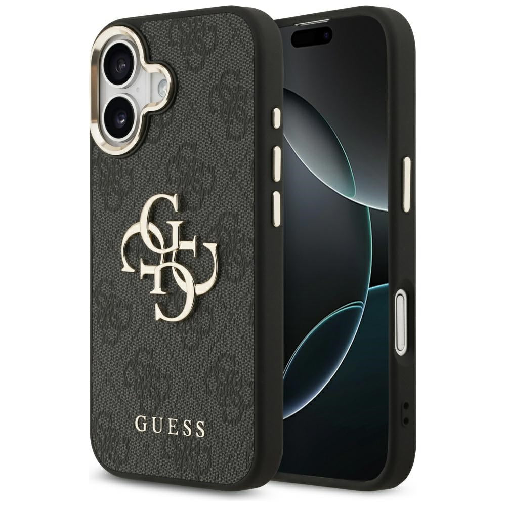 Fodral för Apple iPhone 17, Guess, Big 4G Logo Classic, Svart Guld